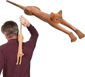 Back Scratcher, Wood Cat, Wooden Cat, Massage Tools, Great Conversation Starters, Silly Cats, Long Handles, Your Back, Cat Memes