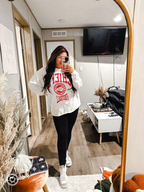 In my Chiefs Era Taylor swift, eras, Travis kelce, Kansas City chiefs, Sunday, nfl, football, sports mom, leggings, high top sneakers, women’s sneakers, sneakers Follow my shop @kimmymanzo on the @shop.LTK app to shop this post and get my exclusive app-only content! #liketkit #LTKSeasonal #LTKstyletip #LTKplussize @shop.ltk https://liketk.it/4lbdU High Top Sneakers Women, Taylor Swift Eras, Top Sneakers Women, Travis Kelce, Sneakers Women, Sports Mom, Outfit Inspo Fall, Kansas City Chiefs, Nfl Football