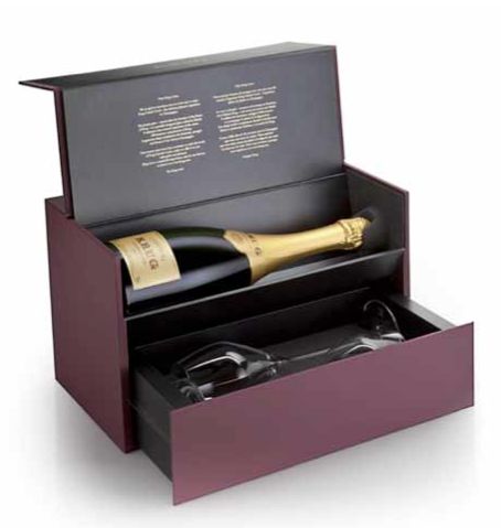 Krug Sharing Set - Champagne Champagne Gift Box, Krug Champagne, Champagne Gift Set, Wine Accessories Gift, Wine Gift Box, Luxury Packaging Design, Champagne Gift, Glass Packaging, Wine Gift Boxes