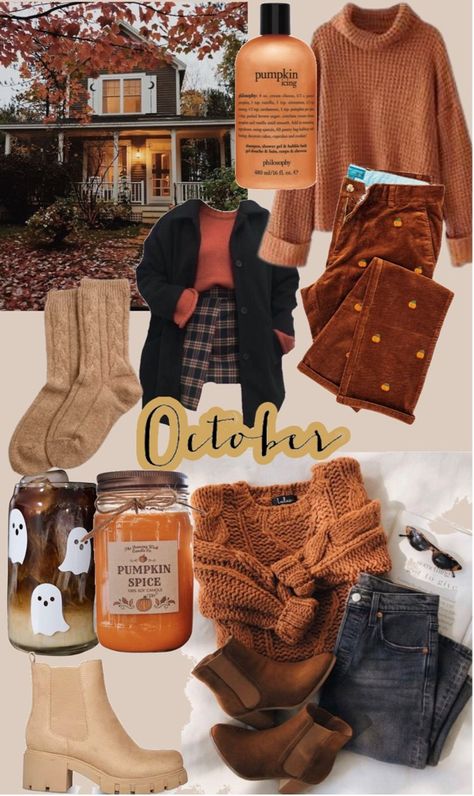 Fall Outfit Cozy, Autumn Outfits Halloween, Fall Outfits Inspo Aesthetic, Pumpkin Spice Outfit, Fall Aesthetic Outfits, Casual Halloween Outfits, Fall Aesthetic Pictures, Halloween Costumes Women Creative, October Outfits