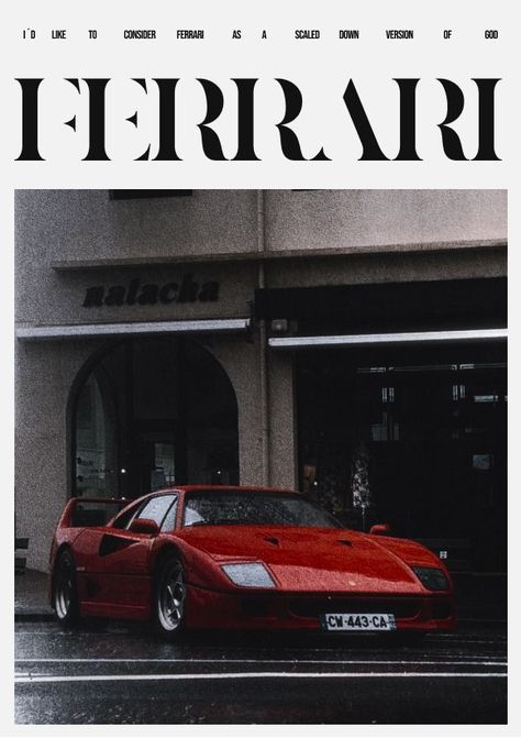 Vintage Racing Poster, Ferrari Poster, Mobil Drift, F1 Poster, Vintage Poster Design, Racing Posters, Basketball Wallpaper, Ferrari F40, Car Aesthetic