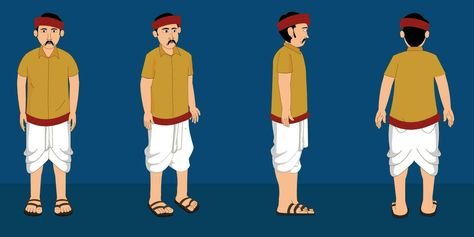 Indian village man cartoon character. moral stories for the best cartoon character vector Free Vector 2d Cartoon Character Design, Indian Cartoon Characters, Indian Character, 2d Character Design, Best Cartoon Characters, Walking Cartoon, Free Cartoon Characters, Boy Cartoon Characters, Empty Book