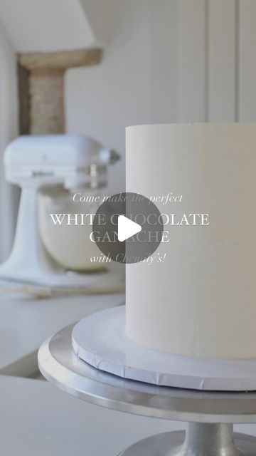 White Cake With Chocolate Ganache, Chocolate Wedding Cake With White Icing, Ganache For Cake Filling, White Choc Ganache Recipe, How To Make White Chocolate Ganache, White Chocolate Ganache Cake Filling, Whipped White Chocolate Ganache Frosting, Chocolate Ganache Wedding Cake, White Chocolate Ganache Recipe For Cake