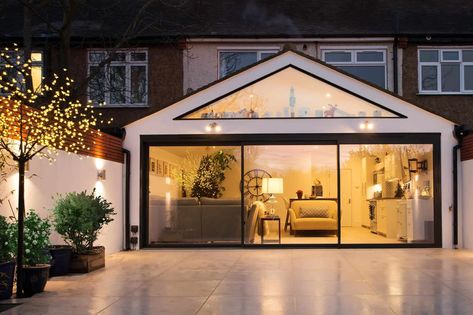 Conservatory Extension Ideas, Victorian Terrace Extension, Grass Tiles, Modern Kitchen Extensions, Bungalow Extensions, Home Extensions, Kitchen Extensions, Kitchen Diner Extension, Building Modern