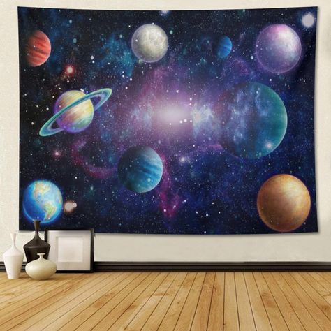 PRICES MAY VARY. 【Galaxies Tapestry Wall Hanging】Galaxies wall tapestry is made of polyester, which is soft, skin friendly, lightweight. Outspace poster tapestry is easy to be used indoor and outdoor. Planet tapestry wall hanging with HD printing technology to make sure every detail of this design has been kept. This galaxies tapestry for bedroom will transform your room into a place that full of magica, good for fans of universes and galaxies aesthetic. 【Galaxies Wall Tapestry Multi-Use】Our out Galaxies Aesthetic, Galaxy Room, Galaxy Decor, Decor Photography, Living Room Dorm, Galaxy Poster, Tapestry Wall Art, Background Wall, Tapestry Wall