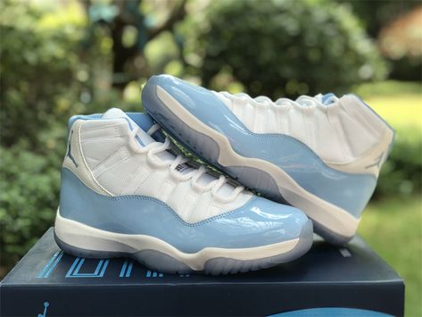 Jordan 11 University Blue Jordan 11 Blue, Black And White Trainers, Running Sandals, Pretty Shoes Sneakers, Professional Shoes, Cute Nike Shoes, Cute Nikes, Sports Sneakers, High Quality Shoes