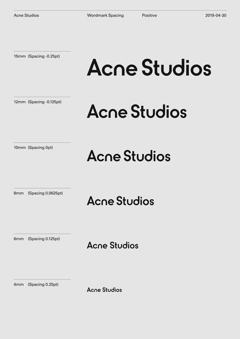 Acne Studios Packaging, Acne Studios Branding, Branding Theme, Acne Logo, Happy New Year Calligraphy, Acne Brand, Face Mapping Acne, Metal Font, Brand Guidelines Template