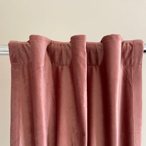 Velvet Bedroom Curtains, Dusty Pink Curtains, Curtain Styles Ideas, Back Tab Curtains, Pink Velvet Curtains, Nursery Blackout Curtains, Velvet Bedroom, Rose Curtains, Curtains Pictures