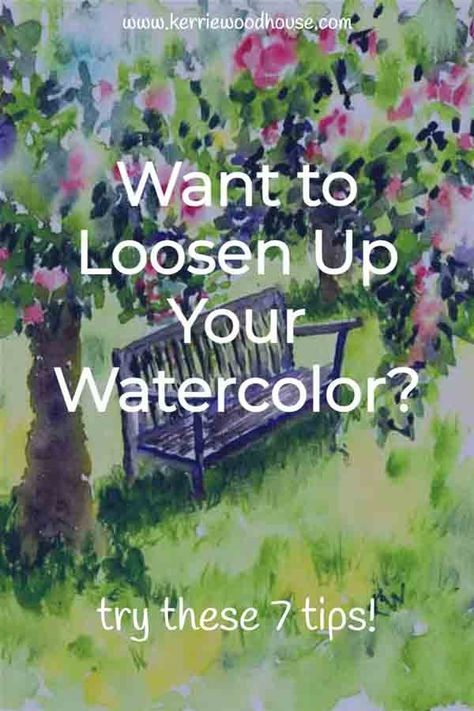 How to Loosen Up Your Watercolour Painting (7 tips) How To Abstract Watercolor, Loose Watercolors How To Paint, Watercolor Art Colorful Abstract, How To Paint Loose Watercolor, Learn To Watercolor, Loose Watercolor Landscape Tutorial, Colourful Watercolour Painting, Loose Watercolor Tutorial, Watercolor Flowers Paintings Tutorials