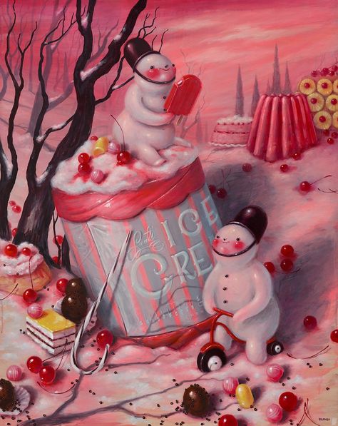 Cute Surreal Art, Low Brow Art Pop Surrealism, Cute Surrealism, Pop Surrealism Art, Mark Ryden, Candy Art, Lowbrow Art, Wow Art, Creepy Art