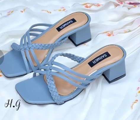 1 Inch Heels Sandals, Fancy Sandals Heels, Bridal Sandals Heels, Braided Heels, Fancy Sandals, Shoe Makeover, Pretty Sandals, Diy Clothes And Shoes, Cute Shoes Heels