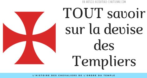 Devise des Templiers | Bijouterie Chrétienne Temple