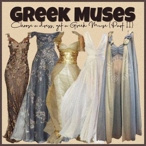 Greek Outfit Ideas, Ethereal Dress Goddesses, Ethereal Aesthetic Outfits, Goddess Prom Dress, Greek Goddess Outfit, Greek Muses, Greek Outfit, Gown Aesthetic, Modern Grunge