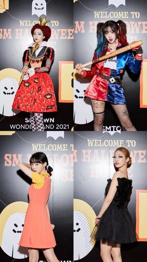 K Pop Idols Halloween Costumes, Kpop Idol Halloween Costume, Halloween Costumes Kpop, Ae Karina, Kpop Halloween, Kpop Costume, Halloween Customs, Concert Nails, Pop Outfits