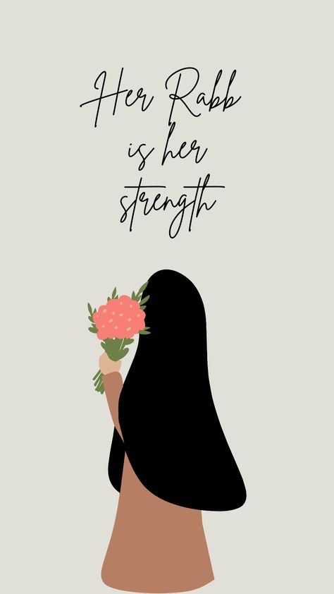 Font used: Brittany
A Muslim lady with flowers held up to her face is used as the image Islamic Wallpaper For Girls Phone, Muslimah Wallpaper, Deen Knowledge, Niqab Cartoon, Islamic Aesthetic, Tiny Quotes, Islam Quotes About Life, Islamic Wallpaper Iphone, Short Islamic Quotes