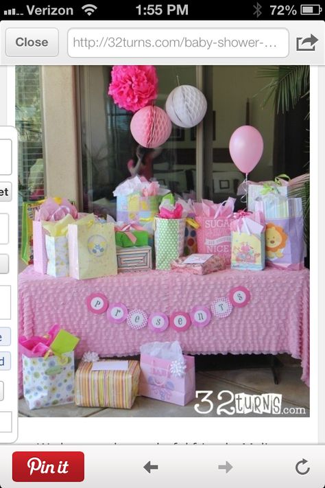 Baby shower decor Regalos Baby Shower, Present Table, Baby Shower Girl Diy, Mesas Para Baby Shower, Boy Baby Shower Centerpieces, Idee Babyshower, Baby Shower Cakes Girl, Baby Shower Bbq, Beer Birthday