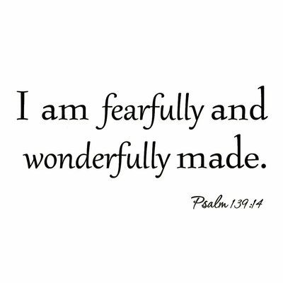 Fearfully Wonderfully Made, Fearfully And Wonderfully Made, Vinyl Wall Quotes, Wonderfully Made, Inspirational Bible Quotes, Biblical Quotes, Bible Verses Quotes Inspirational, Bible Quotes Prayer, Latest Trend