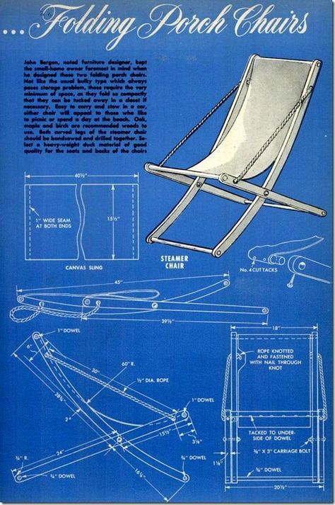 Folding Chair Diy, Diy Folding Chair, Porche Vintage, Retro Diy, Awesome Woodworking Ideas, Porch Chairs, Vintage Porch, Campaign Furniture, Woodworking For Kids