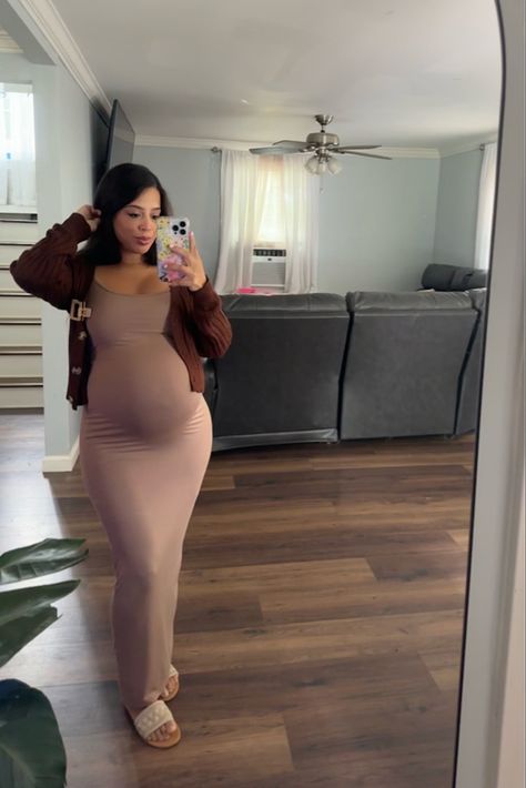 Maternity outfit inspo, fall fashion, pregnancy fall outfit inspo, slip dress, sweater weather Fall Outfits Women Maternity, Thanksgiving Pregnant Outfit, Pregnancy Thanksgiving Outfit, Thanksgiving Outfit Pregnant, Fall Pregnant Outfits, Pregnant Date Night Outfit, Thanksgiving Pregnancy Outfit, Hiding Pregnancy Outfits, Cute Pregnancy Outfits For Fall