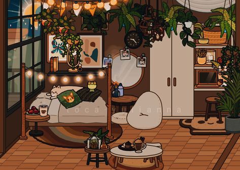 Toca Boca Fall Bedroom Ideas, Cute Toca Boca Shop Ideas, Toca Boca Fall House Ideas Bedroom, Toca Boca House Living Room, Toca World Apartment Ideas, Toca Boca Cottage House Ideas, Toca Boca Autumn House Ideas, Toca Boca Room Ideas Halloween, Fall Toca Boca House Ideas