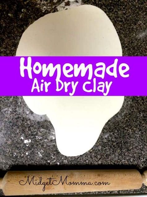 Diy Air Dry Clay Recipe, Homemade Air Dry Clay, Air Dry Clay Recipe, Clay At Home, Clay Recipe, Homemade Clay, Pottery Store, Diy Air Dry Clay, Air Dry Clay Projects