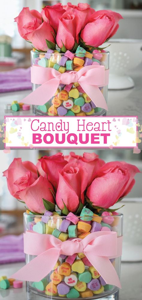 Hearts Grunge, Bouquet Valentines, Valentines Ideas For Him, Heart Bouquet, Diy Valentines Day Gifts For Him, Valentine Centerpieces, Valentine Bouquet, Diy Valentine's Day Decorations, Valentine's Day Crafts For Kids