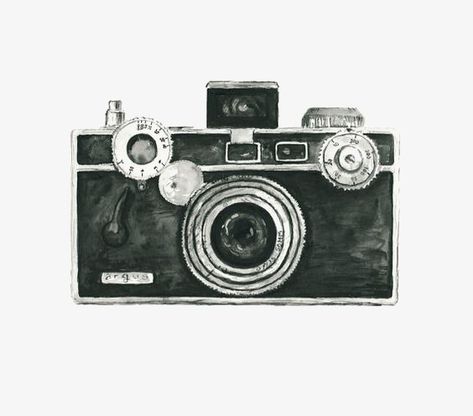 camera clipart,retro,hand painted,cartoon,black and white,vintage camera,hand,painted,black,white,vintage,camera Vintage Cameras Art, Camera Painting, Fotocamere Vintage, Camera Illustration, Camera Drawing, Camera Logo, Camera Art, Old Camera, Vintage Cameras