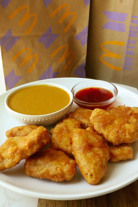 McDonald’s Chicken Nuggets and Cajun Sauce – BTS Meal - Moribyan Mcdonalds Chicken, Cajun Sauce, Chicken Nugget Recipes, Tempura Batter, Food Inspired, Chicken Nugget, Weekly Meal Plan, Healthy Lunches, Index Page