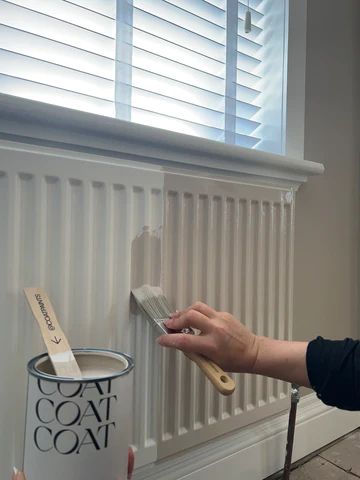 How To Paint Radiators – COAT Paints Paint Radiator Same Colour As Wall, Radiator Same Colour As Wall, Painted Radiator Same As Wall, Painted Heater Radiator, Radiator In Hallway, Radiator Painted Same Colour As Wall, Paint Colours 2023 Uk, How To Paint Radiators, How To Paint A Radiator