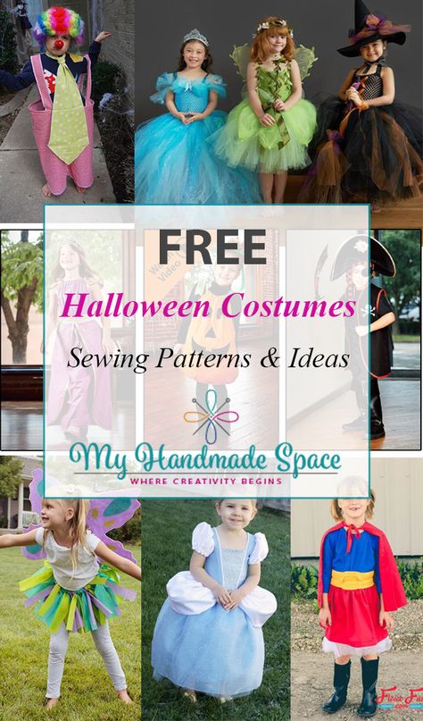 FREE Halloween Costumes Sewing Patterns Free Dress Up Patterns, Halloween Sewing Costumes, Diy Easy Kids Costumes, Princess Sewing Pattern, Costume Sewing Patterns Free, Kids Dress Patterns Free, Costume Patterns Free, Free Sewing Templates, Free Costume Sewing Patterns