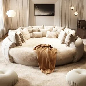 Your Shopping Cart - Urban Ashram Home Couch Island, Ocean Villa, Circle Bed, Gray Bed, Comfy Beds, Dream Bedroom Inspiration, Round Bed, Theater Recliners, Luxury Room Bedroom