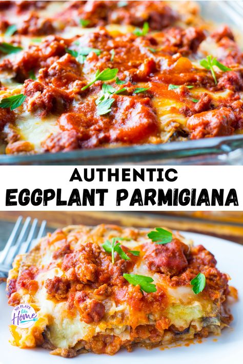 Eggplant Parmesan Casserole, Baked Eggplant Parmesan, Eggplant Parmigiana, Eggplant Recipes Easy, Homemade Meat Sauce, Parmesan Casserole, Eggplant Parmesan Baked, Manicotti Recipe, Eggplant Recipes Parmesan