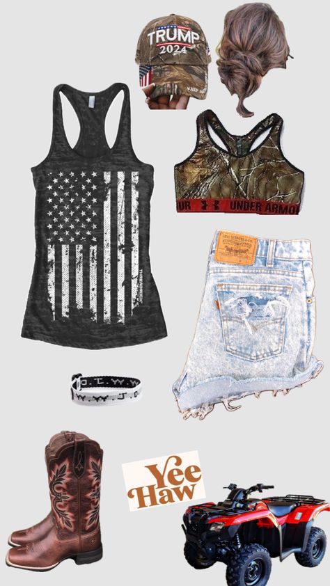 #anormalsummerday Country Outfits Shorts, Simple Western Outfits, Summer Western Outfits, Country Western Outfits, Western Girl Outfits, Cute Cowgirl Outfits, Casual Country Outfits, Outfits Shorts, Cowgirl Style Outfits