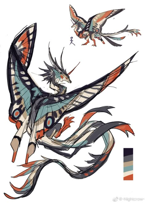 Wyvern Drawing Reference, Httyd Dragons Species Oc, Wyvern Illustration, Bird Dragon Hybrid, Fantasy Creature Design Animals, Dragon Art Aesthetic, Sythe Poses Reference, Wyvern Oc, Dragon Design Ideas