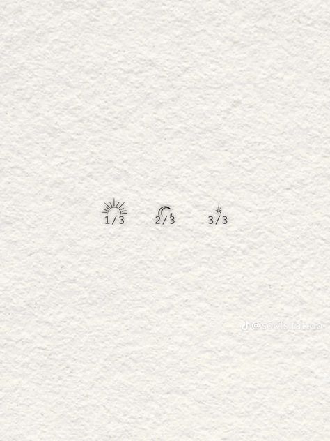 trio tattoo Matching Tattoo Ideas For 3 Siblings, Name And Dates Tattoo, Dainty Tattoos For Friends, Friend Matching Tattoos For 3, Sisters Minimalist Tattoo, Minimalist Trio Tattoo, Dainty Matching Tattoos Sister Tat, Sister Meaningful Tattoos, Sister Trio Tattoo