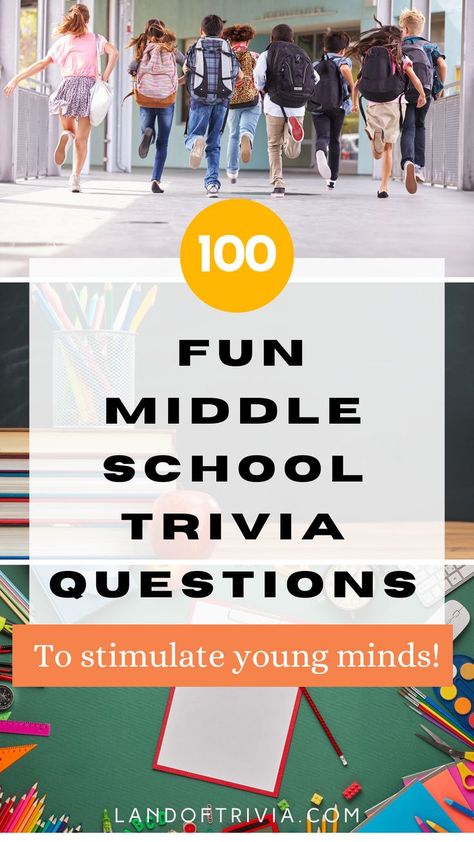 middle school trivia game Fun Trivia Questions, Fun Trivia, Middle Schoolers, Trivia Questions, Trivia, Middle School, The Middle, Read More, Books