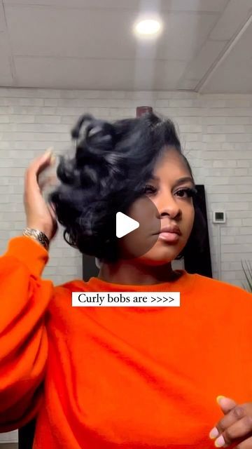 Gorgeous Short Hairstyles, Bob With Wand Curls Black Women, Cute Bob Hairstyles For Black Women Quick Weave, Short Bob Curls Black Women, Mini Bob Black Women, Pin Curl Bob Black Women, Long Bob Sew In Weave Side Part, Asymmetrical Bob Natural Hair, Curled Bobs For Black Women