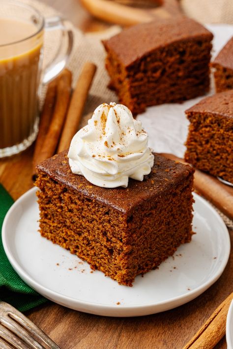 Homemade Gingerbread Cake - A Southern Soul Sour Cream Icing, Homemade Baileys Irish Cream, Cream Cheese Bundt Cake, Homemade Baileys, Apple Cream Cheese, A Southern Soul, Fresh Whipped Cream, Homemade Gingerbread, Sour Cream Cake