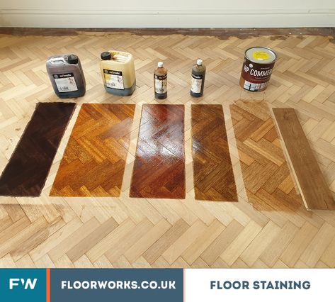 Parquet Flooring Living Room Ideas, Restrain Wood Floors, Floor Varnish Colours, Staining Parquet Floors, Restored Parquet Flooring, Teak Parquet Floor, Parquet Floor Kitchen, Teak Flooring Living Room, Refinished Parquet Floors