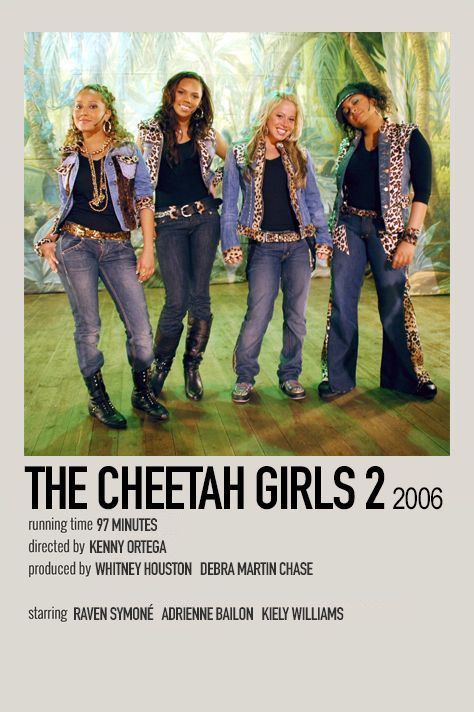 The Cheetah Girls Aesthetic, Pixel Perfect Movie, Cheetah Girls Aesthetic, Cheetah Girls Outfits, Cheeta Girls, Hulu Tv Shows, Minimalistic Polaroid Poster, Iconic Posters, Y2k Nostalgia