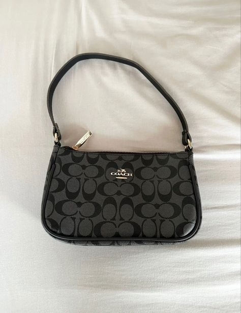 Small Black Coach Purse, Coach Bags Black, Cute Purses Black, Coach Black Shoulder Bag, Maryam Aesthetic, Little Black Purse, Handbag Aesthetic, Trendy Purses, Luxury Bags Collection