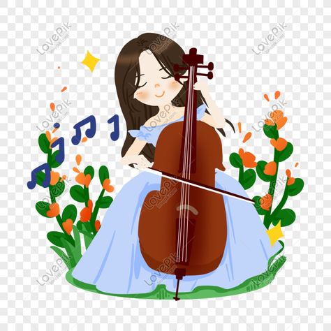 Cello Playing, Cartoon Girl, Free Picture, Girls Play, Free Pictures, Girl Cartoon, Free Download, Pastel, Halloween