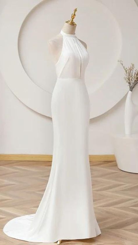 Turtleneck Wedding Dresses For Modern Brides 2023 Wedding Dress Turtle Neck, Simple Wedding Gown Minimalist, Turtle Neck Gown, Turtle Neck Wedding Dress, Turtleneck Wedding Dress, Modern Wedding Dresses Minimalist, Brides 2023, Minimalist Wedding Gown, Minimalist Wedding Dress