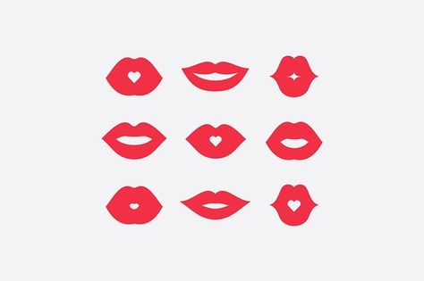 Women lips icon set Lip Illustration Art, Lip Illustration, Women Lips, Lip Graphic, Lips Logo, Lips Illustration, Kiss Logo, Dentist Logo, Lip Logo