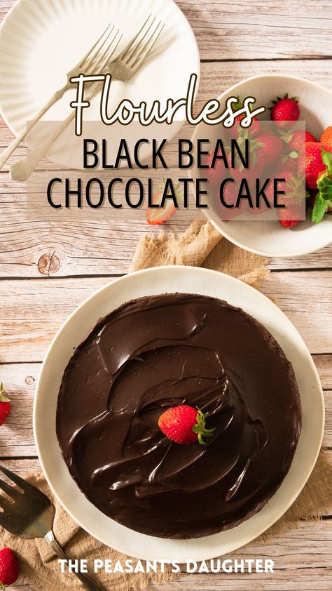 This flourless black bean chocolate cake is going to surprise you. It’s a delicious, moist, chocolate cake that’s completely flourless and gluten-free. You can also make it dairy-free with a simple swap. My recipe adds a decadent chocolate ganache topping to make this a dessert that will impress even the biggest critics. And no — it tastes nothing like beans! You would never know this cake was made with this unique ingredient. Chocolate Cake Moist, Chocolate Ganache Topping, Coffee Cake Loaf, Chocolate Ganache Tart, Easy Frosting, Springform Pan Cake, Bean Cakes, Amazing Desserts, Moist Chocolate Cake