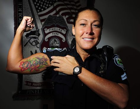 Cops and Tats: Socially Acceptable Ink | e-Roll Call Magazine Cop Tattoos, Law Enforcement Tattoos, Support Tattoo, Law Tattoo, Police Tattoo, Lets Be Cops, Texas Tattoos, Hand Tattoos For Women, Home Tattoo