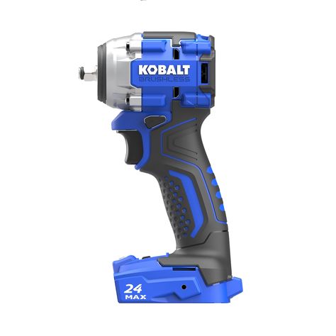 24-Volt, handheld, battery operated 3/8-in impact wrench used to remove bolts - battery not included. Tightening torque 200 ft-lb. Loosening torque 225 ft-lb. Kobalt 24-volt Brushless 3/8-in Drive Cordless Impact Wrench (Bare Tool) | KCIW 324B-03 Impact Wrench, Drill Driver, Lowes Home Improvements, Battery Operated, Power Tools, Wrench, Drive, Tools, Design