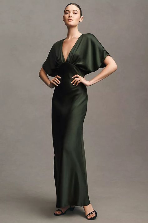 Black Tie Dresses for Wedding Guests | Anthropologie Black Tie Event Dresses, Black Tie Wedding Guest Dress, Bhldn Dress, Draped Bodice, Black Tie Dress, Casual Day Dresses, Green Bridesmaid Dresses, Bridesmaid Dresses Plus Size, Autumn 2024