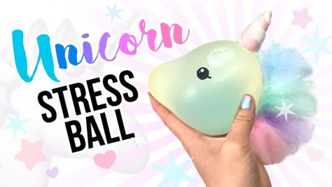 DIY Unicorn Stress Ball Diy Stressball, Life Hacks Youtube, Diy Unicorn, Unicorn Crafts, Ideal Toys, Diy Slime, Craft Tutorial, Diy Life Hacks, Cute Diys