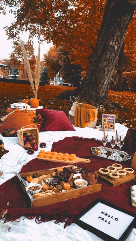 Autumn Date Ideas Aesthetic, Fall Picknick Aesthetic, Autumn Brunch Decor, Fall Aesthetic Picnic, Fall Picnic With Friends, Halloween Themed Picnic, Date Ideas Fall And Winter, Fall Picnic Setup, Fall Brunch Aesthetic. #Fall #Aesthetic #Pumpkin #Activities #Thanksgiving #Ideas #Crafts #Halloween Picknick Aesthetic, Activity Aesthetic, Autumn Date Ideas, Fall Aesthetic Pumpkin, Picnic Date Ideas, Picnic Fall, Autumn Brunch, Themed Picnic, Picnic Setup